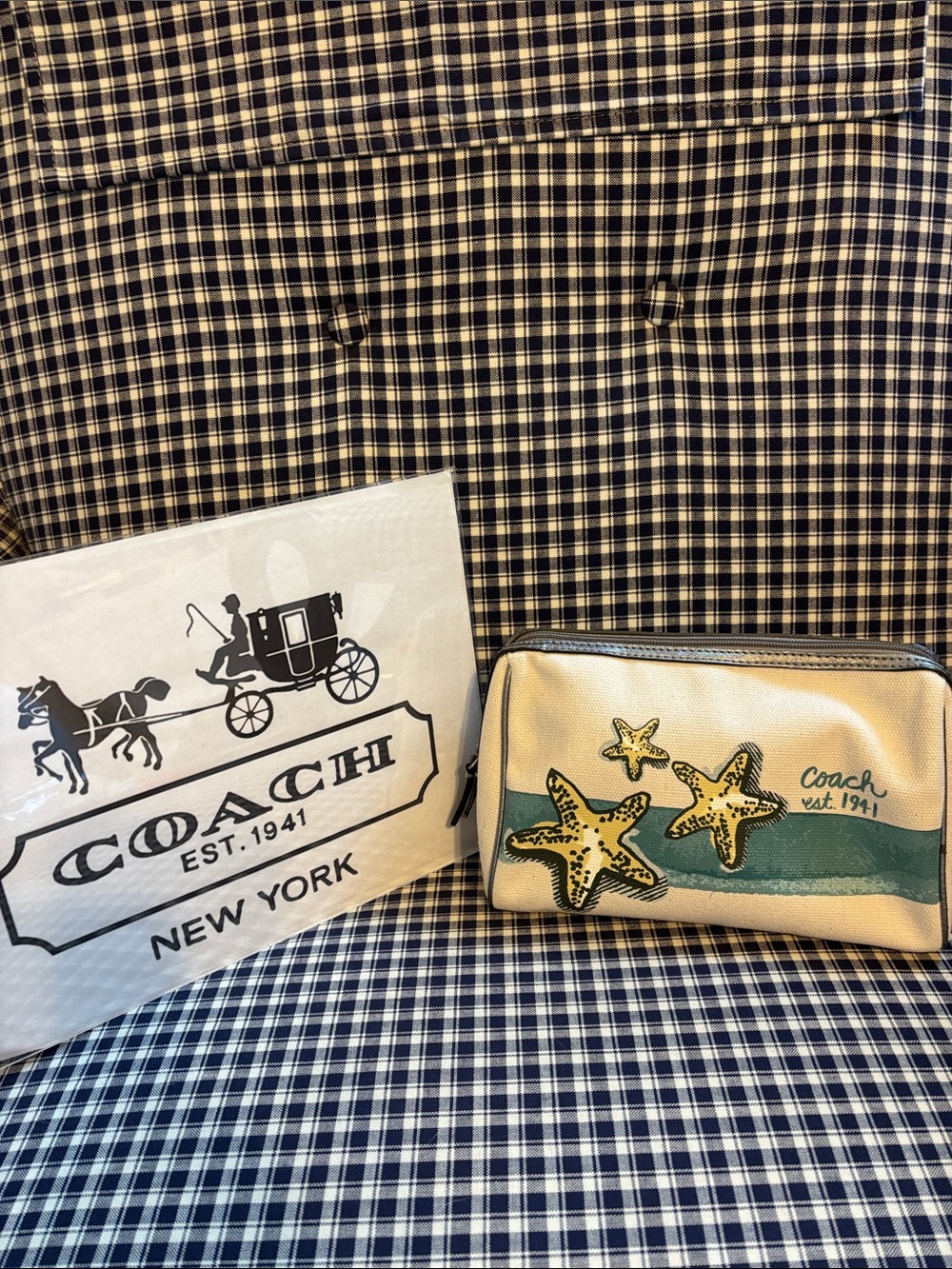 Coach vintage limited edition starfish  Cosmetic Pouch